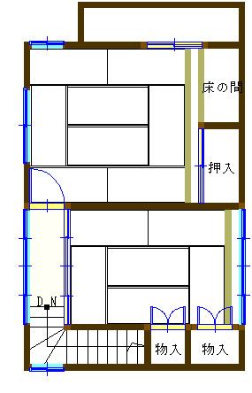 【間取り】 | 新潟市北区松浜4丁目　中古住宅 | 2階間取り図
