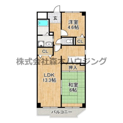 【間取り】 | 　サンマンション南野