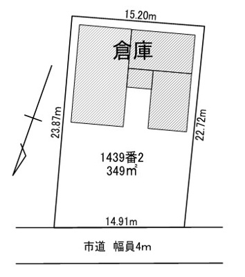 【区画図】 | 新潟市北区名目所3丁目　売り倉庫