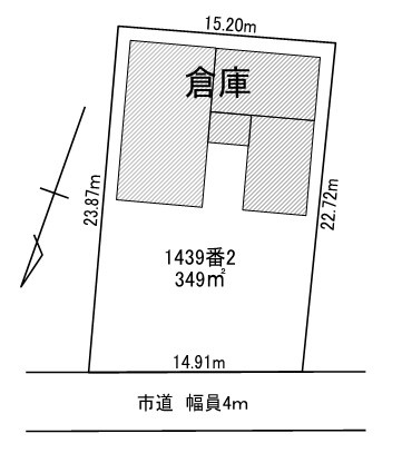 【区画図】 | 新潟市北区名目所3丁目　売り倉庫
