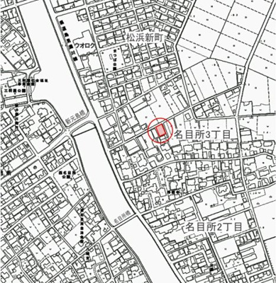 【地図】 | 新潟市北区名目所3丁目　売り倉庫