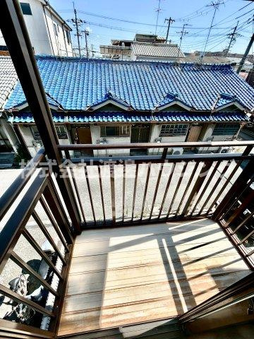 植村ハイツのバルコニー