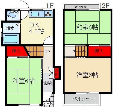 平池町一戸建の間取り