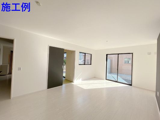 藤沢市鵠沼海岸3丁目新築戸建て　3期1号棟の居間・リビング|リビング施工例