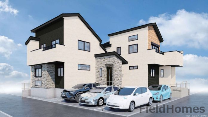 藤沢市鵠沼海岸3丁目新築戸建て　3期2号棟の外観パース|外観イメージ「藤沢市鵠沼海岸3丁目新築戸建て」