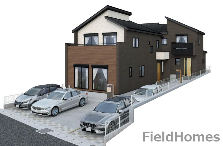 大和市福田新築戸建て　1号棟の外観パース|外観「大和市福田新築戸建て」