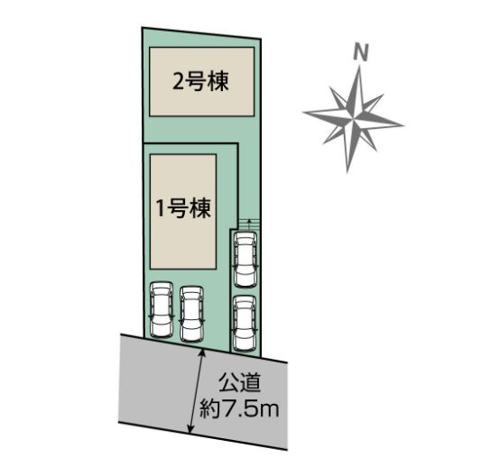 大和市福田新築戸建て　1号棟の区画図|区画図「大和市福田新築戸建て」