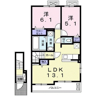【間取り】 | ベル・ファイワークスⅠ