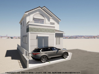 【外観】 | 大和市桜森2丁目  3号棟 4期 | イメージパース（完成時に現況と異なる場合は現況優先となります）