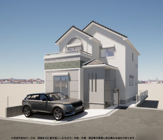 【外観】 | 大和市桜森2丁目  3号棟 4期 | イメージパース（完成時に現況と異なる場合は現況優先となります）