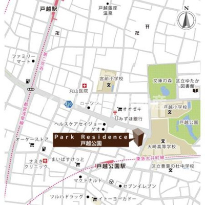 【地図】 | Ｐａｒｋ　Ｒｅｓｉｄｅｎｃｅ戸越公園