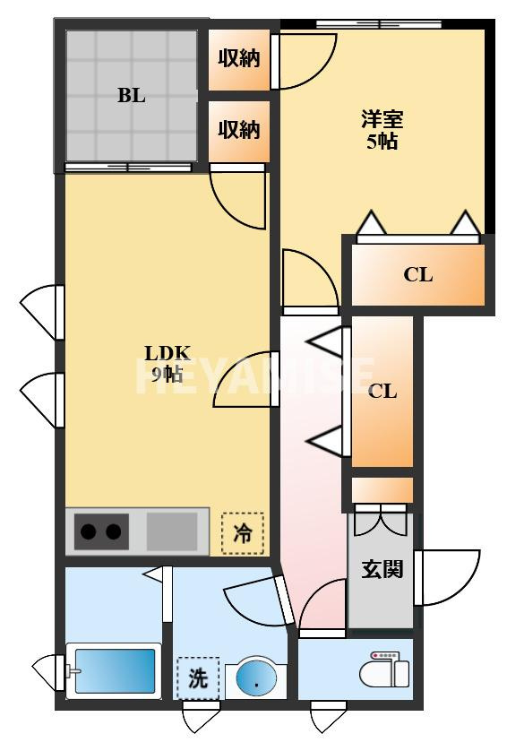 パークサイドAの間取り