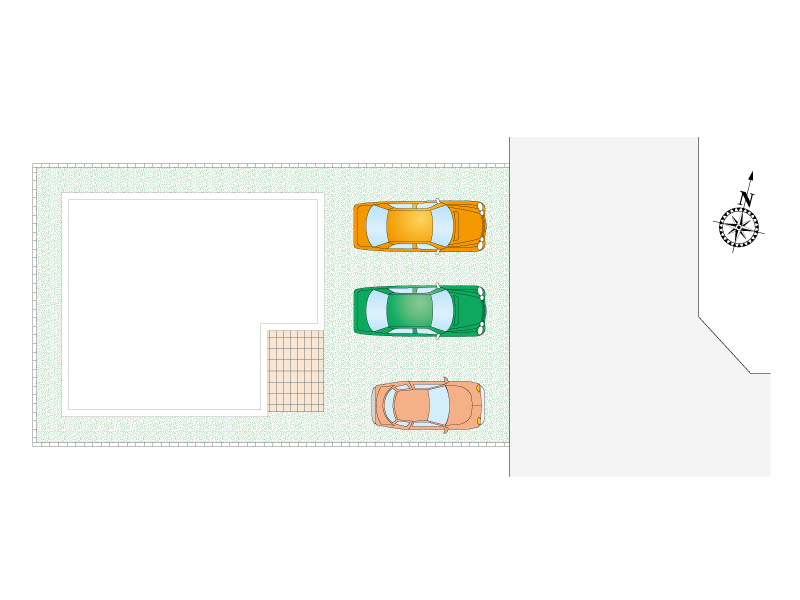 さいたま市北区別所町　２区画１号棟　駐車スペース３台可能　前面道路６m