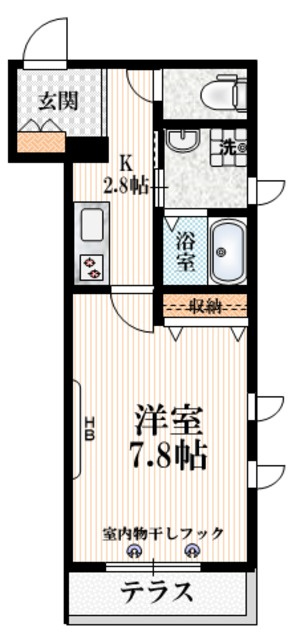 バーガンディハウスの間取り|★南東角部屋★