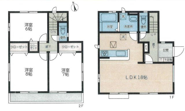 平塚市岡崎　中古戸建の間取り