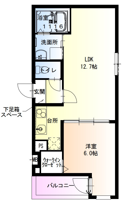 フジパレス沢良宜東Ⅰ番館の間取り