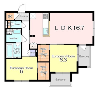 【間取り】 | 仮称）山田１丁目新築マンション | エレベーター付！　建物東隣に昆陽池南公園あります。