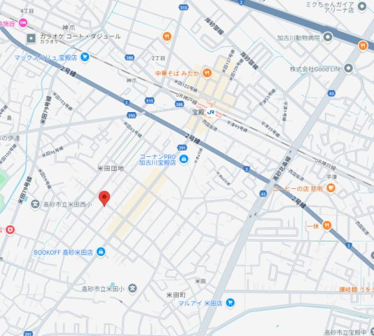 高砂市米田町米田　土地の地図