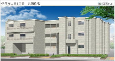 【外観】 | 仮称）山田１丁目新築マンション | 外壁総タイル張り、エレベーター、オートロック