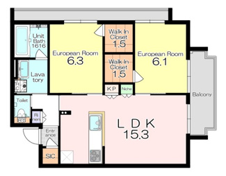 【間取り】 | 仮称）山田１丁目新築マンション | エレベーター付！　建物東隣に昆陽池南公園あります。