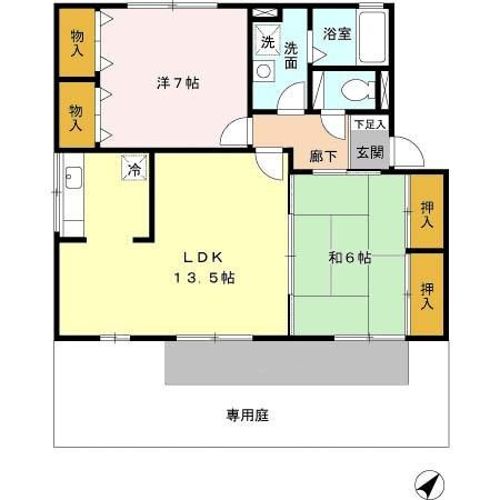 クレールプラザ立花　B棟の間取り|※間取りが現況と異なる場合は現況を優先します※