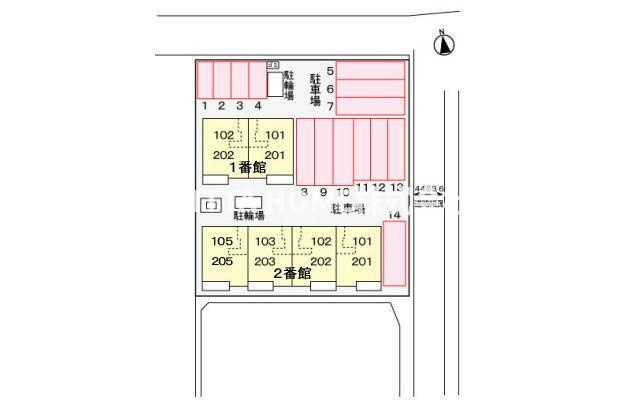 ベル　ファミーユⅢ　２番館の区画図|平面図です＊