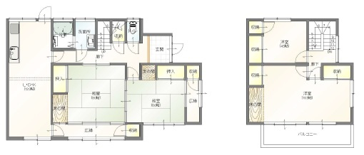 総社市清音柿木戸建の間取り