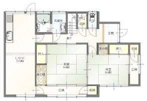 総社市清音柿木戸建の間取り