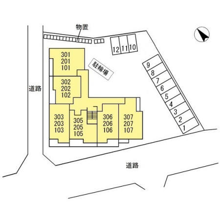 ベルコモンズ森合の区画図