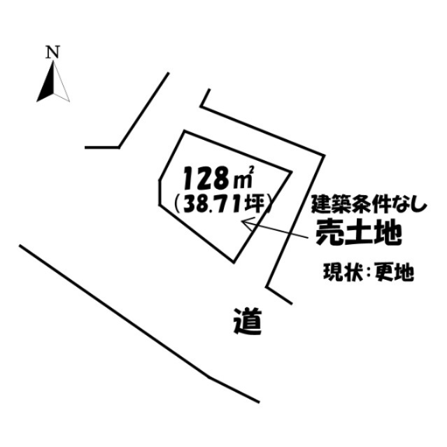 土地　高崎市片岡三丁目の区画図
