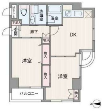 【間取り】 | グランシャリオ王子 | 南西両面採光なので、陽当たり良好！