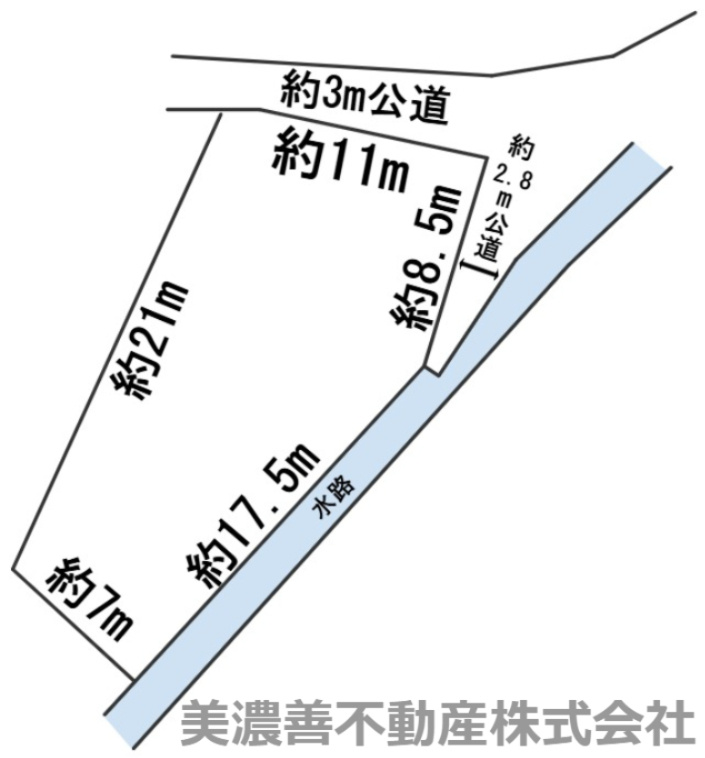 ６５６６６　岐阜市長良土地の区画図