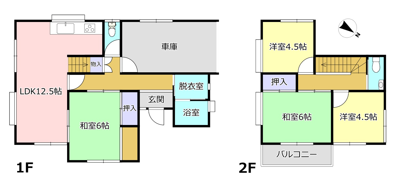 宇土市古保里町の中古一戸建の間取り