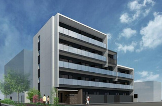 【外観パース】 | 鉄筋コンクリート造のがっちりとした建物。