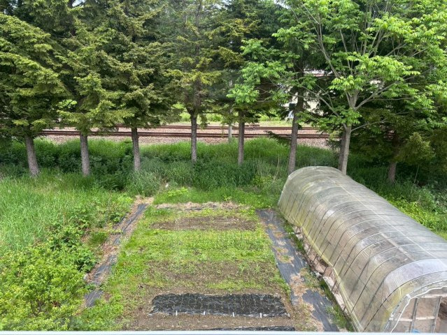 ＼自然の中でゆったり暮らす家／ 川湯駅前【中古住宅】の庭|広い庭で家庭菜園も楽しめます。