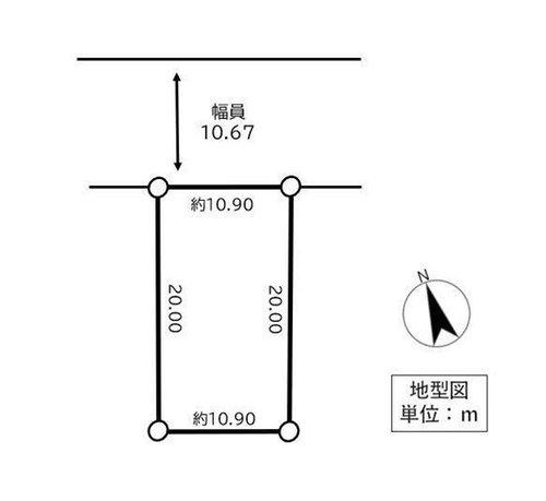 釧路市緑ケ岡5丁目 古屋付売土地の土地図
