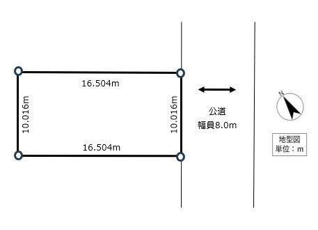 釧路市大楽毛5丁目 売土地の区画図