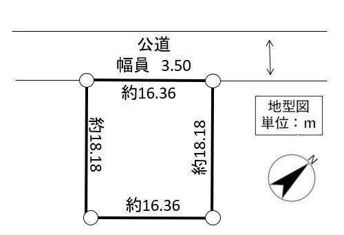 釧路市益浦2丁目　売土地の土地図|※セットバックが必要です。