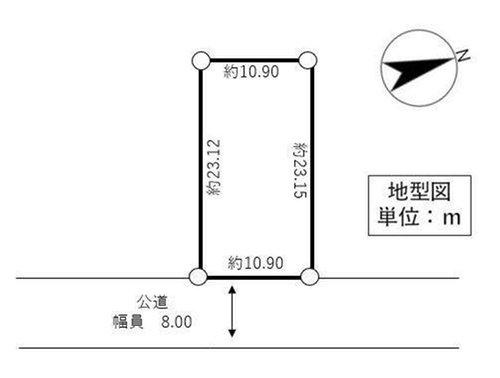釧路市大楽毛西1丁目　売地の土地図