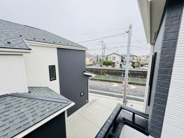 松戸市栄町８丁目新築戸建【旭町小学校：5分】の展望|バルコニーより道路側眺望