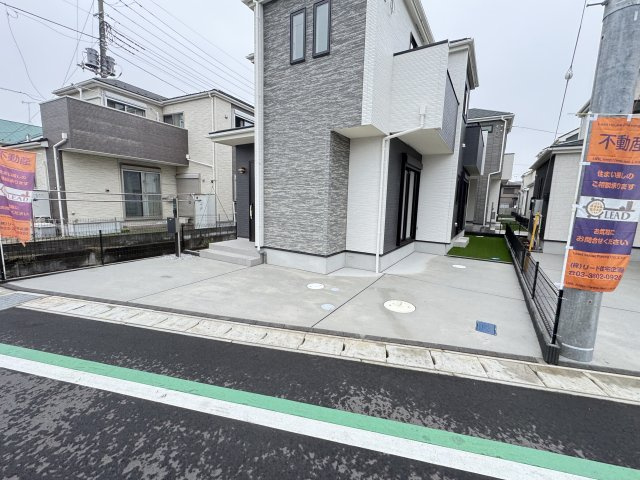 松戸市栄町８丁目新築戸建【旭町小学校：5分】の駐車場|A号棟駐車スペース・2台駐車可
