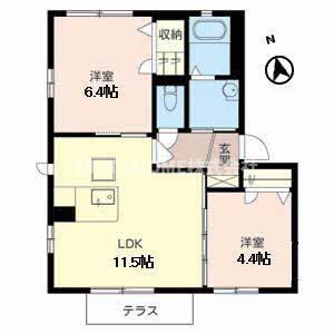 コート　パルＡ・Ｂの間取り|コンビニやスーパーが徒歩圏内で便利な立地◎外部物置付きです◇