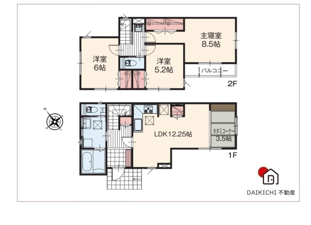 【間取り】 | 久喜市久喜東1丁目　新築戸建　全2棟　1号棟
