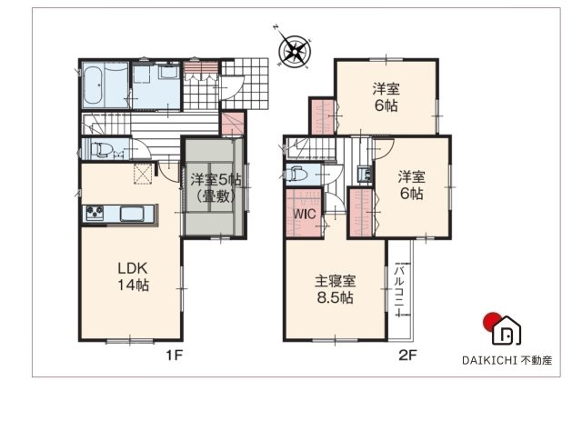 【間取り】 | 久喜市久喜東1丁目　新築戸建　全2棟　2号棟
