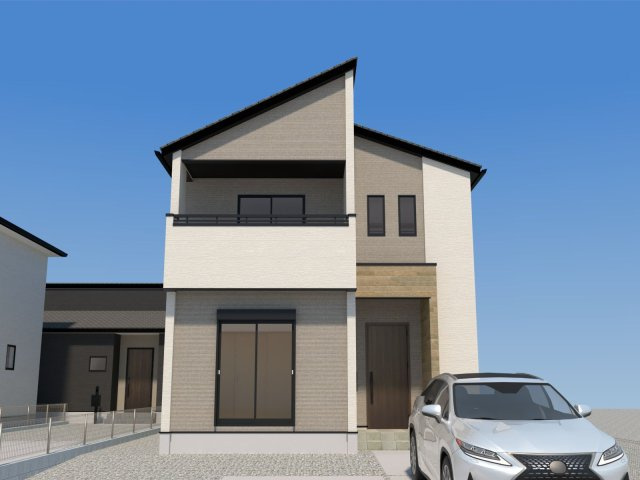 福津市津屋崎8丁目1期の外観パース