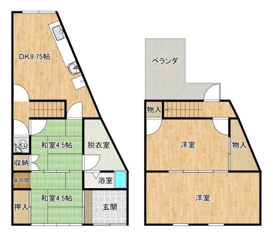 湊戸建ての間取り