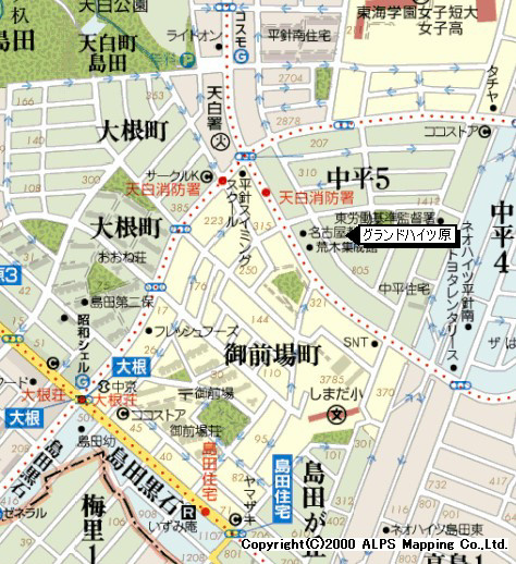 グランドハイツ原Ａ棟の地図