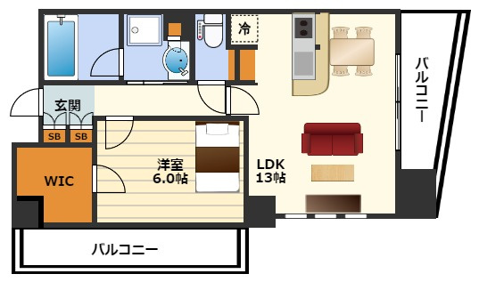 パークアクシス梅田の間取り