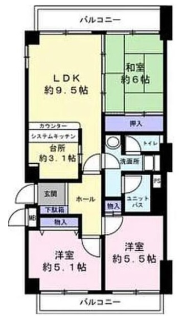 グランパレ舞子の間取り