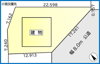 【区画図】 | 西区福井2丁目　戸建 | 南東向きで日当たり良好♪解体更地渡しです♪